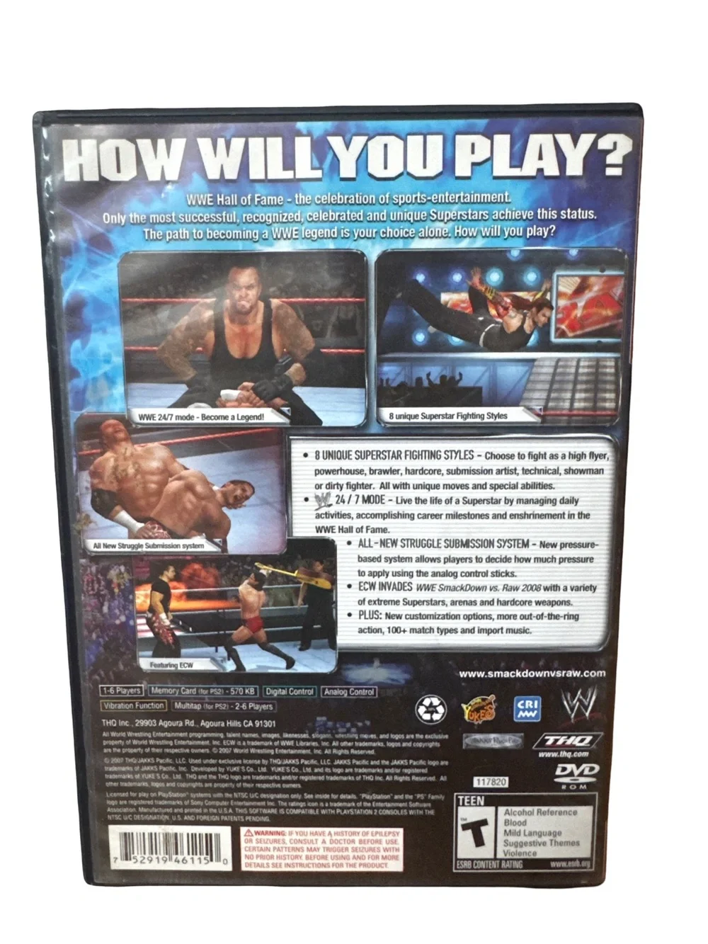 Playstation‎ 2 PS2 WWE Smackdown vs Raw 2008 CIB Disc Greatest Hits